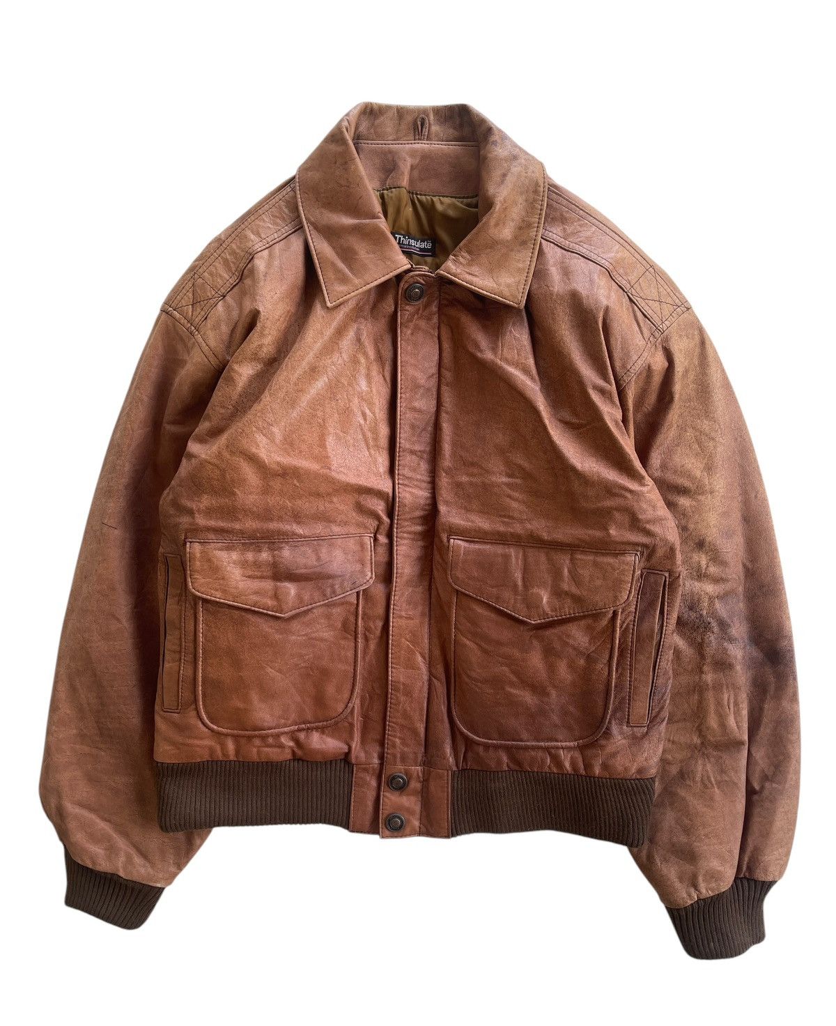 Vintage Vintage Wilsons Leather Type A-2 Jacket Size US S / EU 44-46 / 1 - 1 Thumbnail
