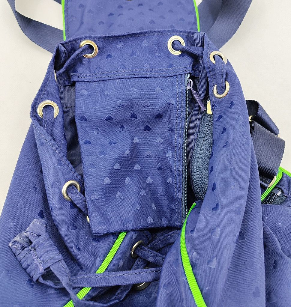 Moschino MOSCHINO love blue mini backpack with green piping Size ONE SIZE - 5 Thumbnail