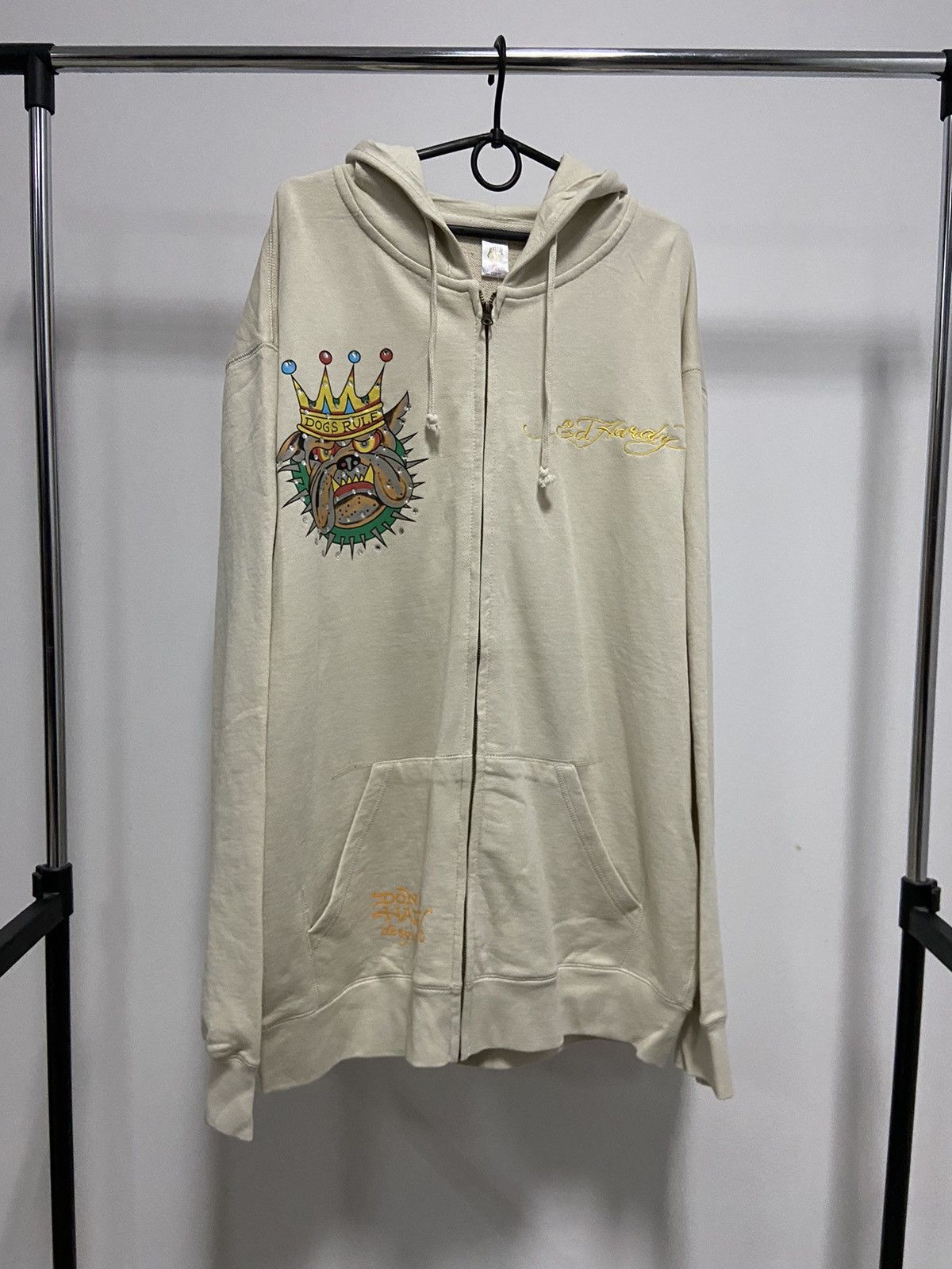 Christian Audigier × Ed Hardy × Vintage Ed hardy Vintage Hoodie Big Logo dogs rule bulldog Size US XXL / EU 58 / 5 - 2 Thumbnail