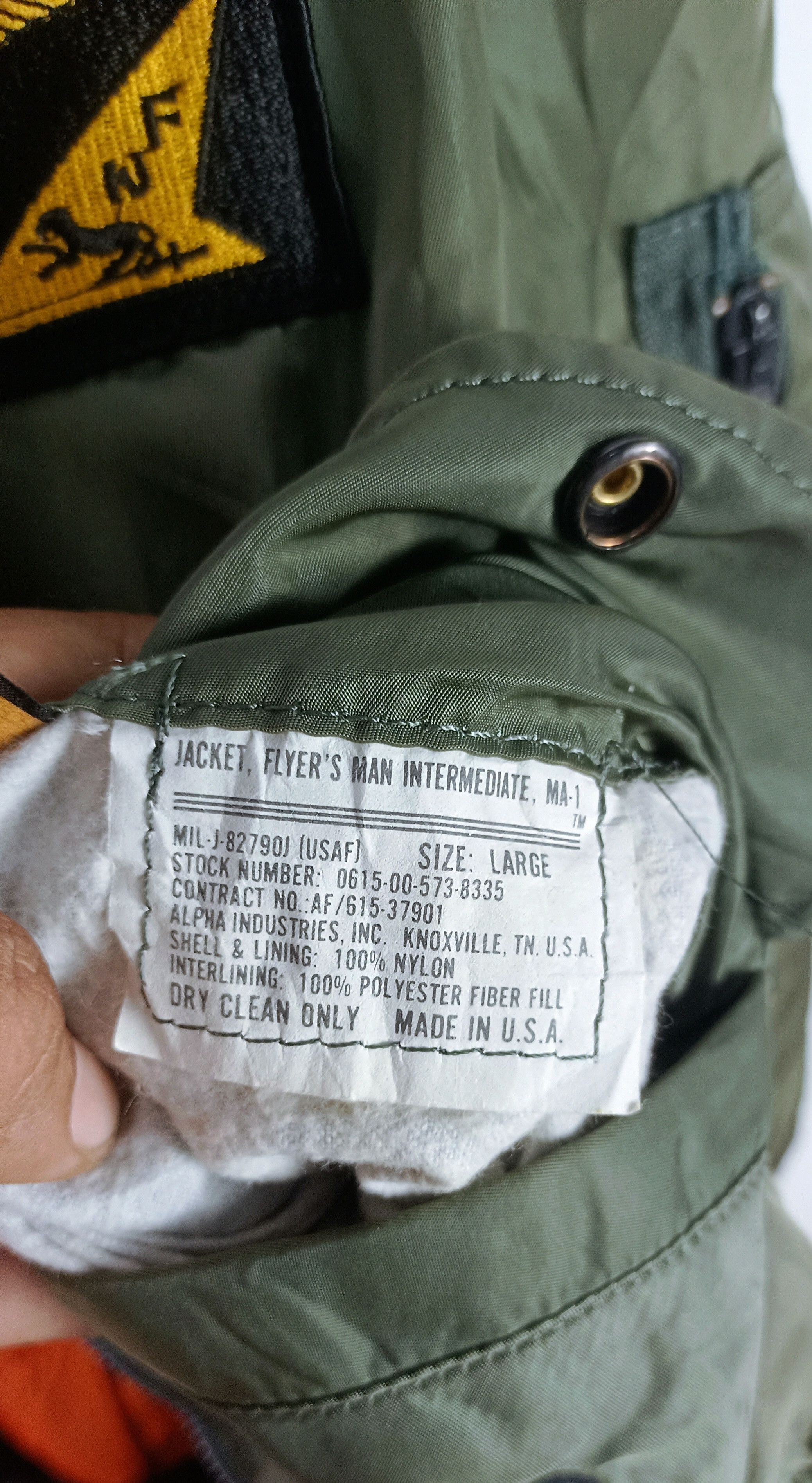 Alpha Industries ALPHA 90s Jacket TYPE MA 1 J 82790J(USAF) Size US L / EU 52-54 / 3 - 10 Thumbnail