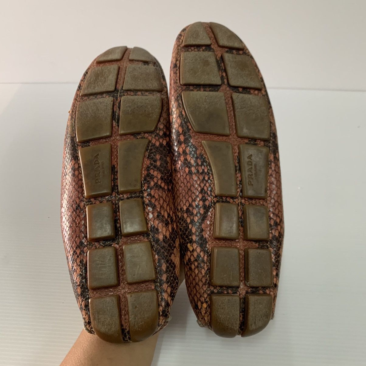 Prada Prada Leather Snake Flats Shoes Size US 10 / IT 40 - 7 Thumbnail