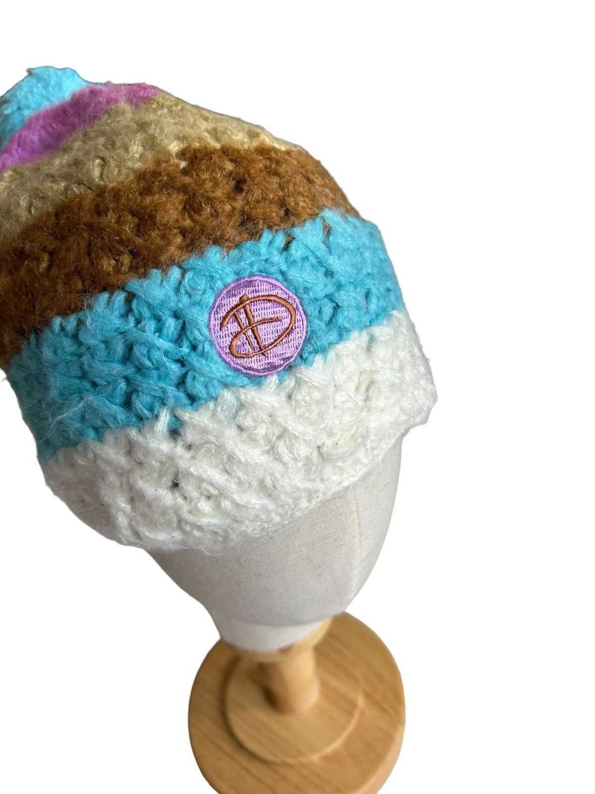 Japanese Brand Crochet Knitted Multicolour Beanie Hats Size ONE SIZE - 2 Thumbnail