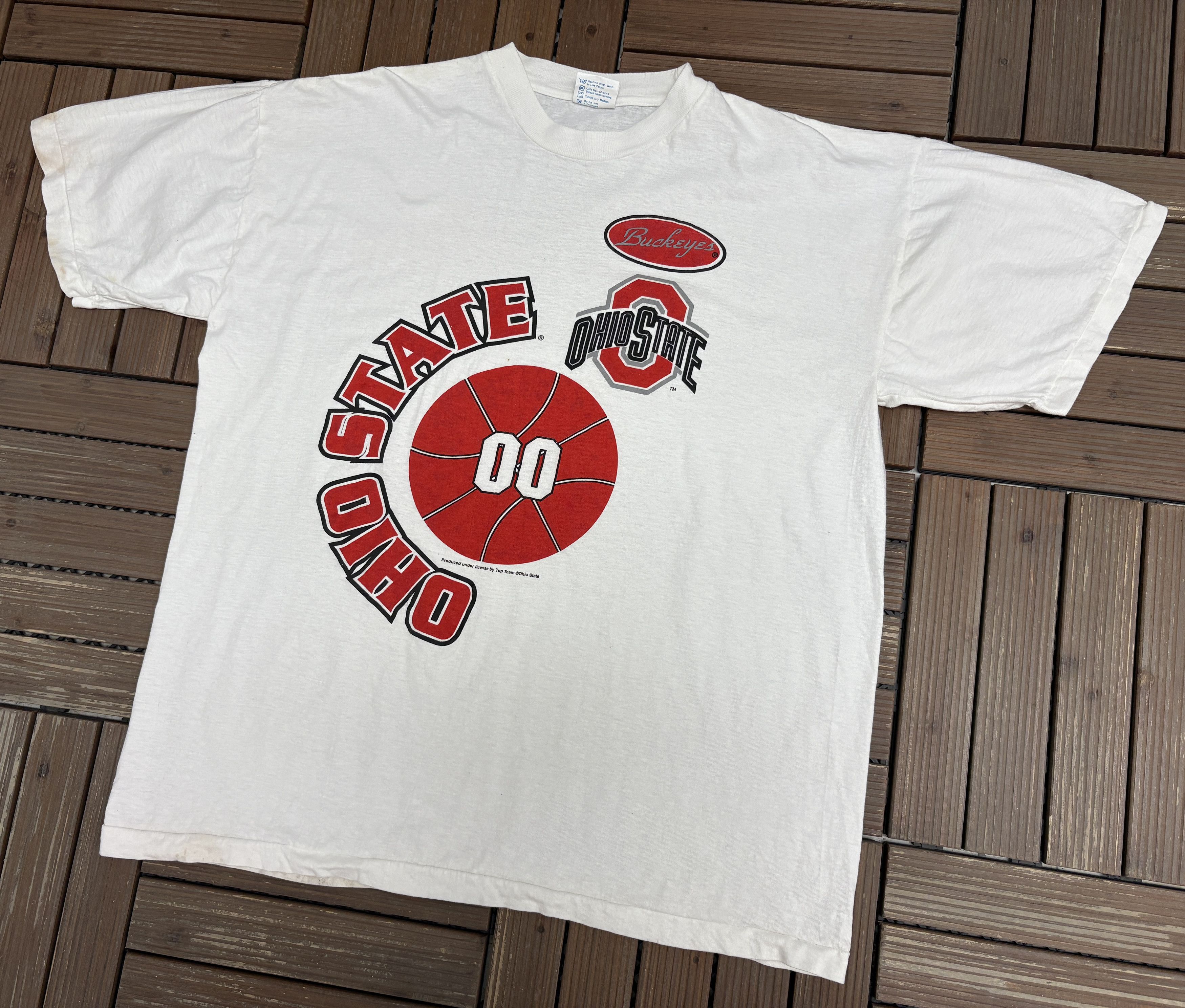 Vintage Ohio State Buckeyes Basketball Vintage White T-Shirt Tee Size US XL / EU 56 / 4 - 3 Thumbnail