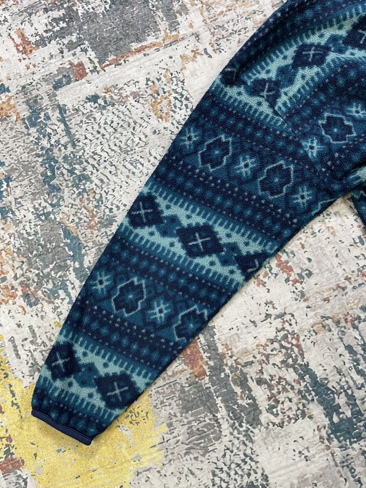 L.L. Bean Vtg LL Bean Aztec Tribe Fleece Snap Up Pullover Jumper Size US S / EU 44-46 / 1 - 6 Thumbnail