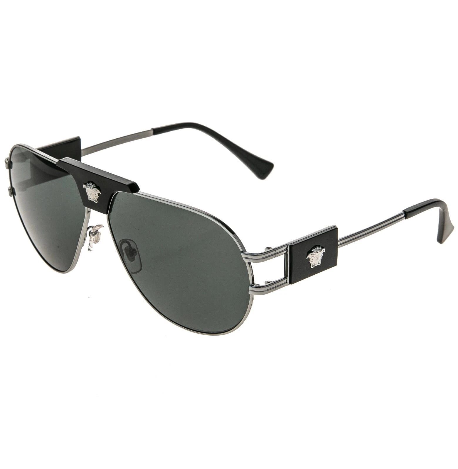Versace VERSACE 2252 Medusa NAVIGATOR Aviator Sunglasses VE2252 Size ONE SIZE - 7 Thumbnail