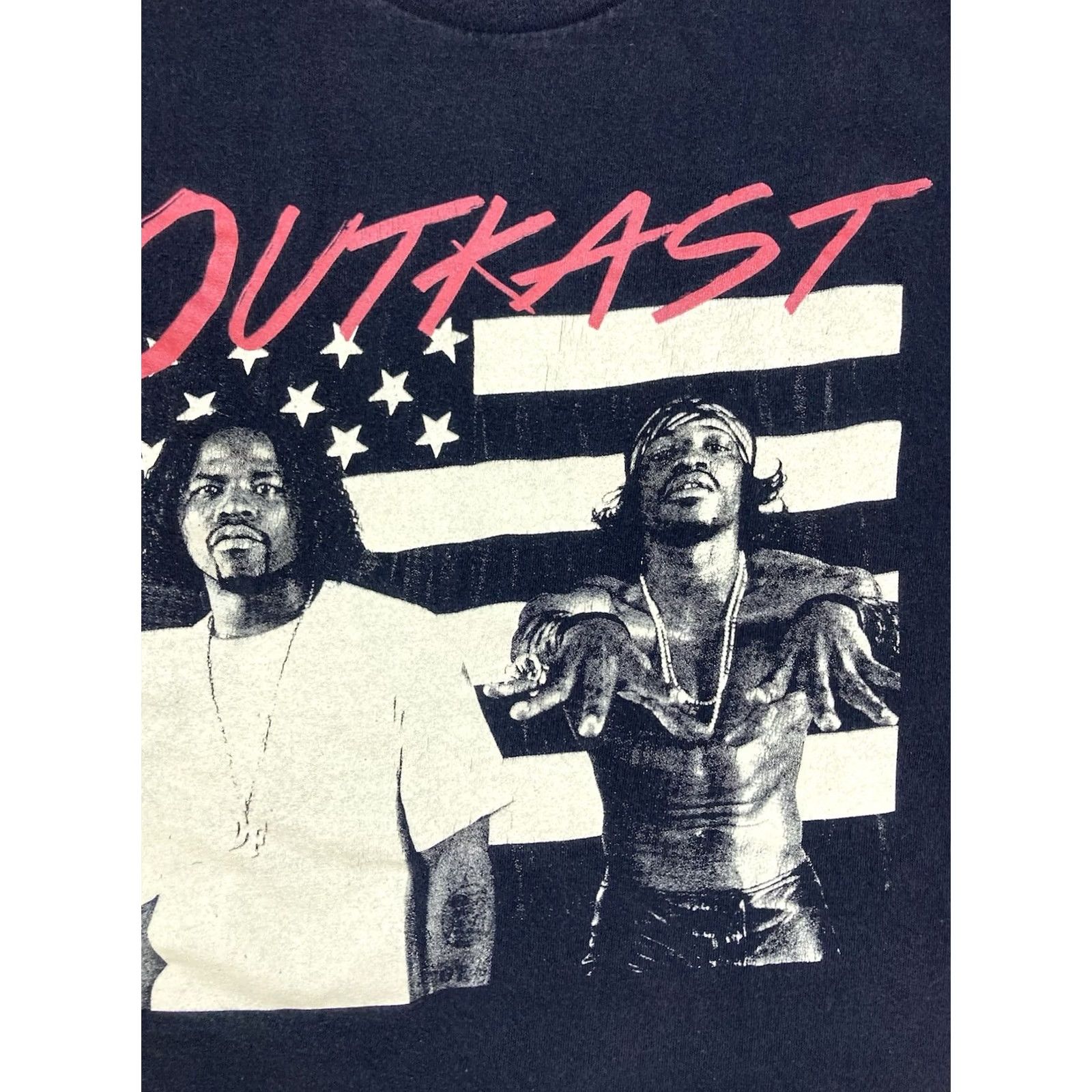 Vintage Outkast T-Shirt Women Medium Black Short Sleeve Crew Neck Pullover Casual Hip Hop Music Graphic Size M / US 6-8 / IT 42-44 - 2 Thumbnail