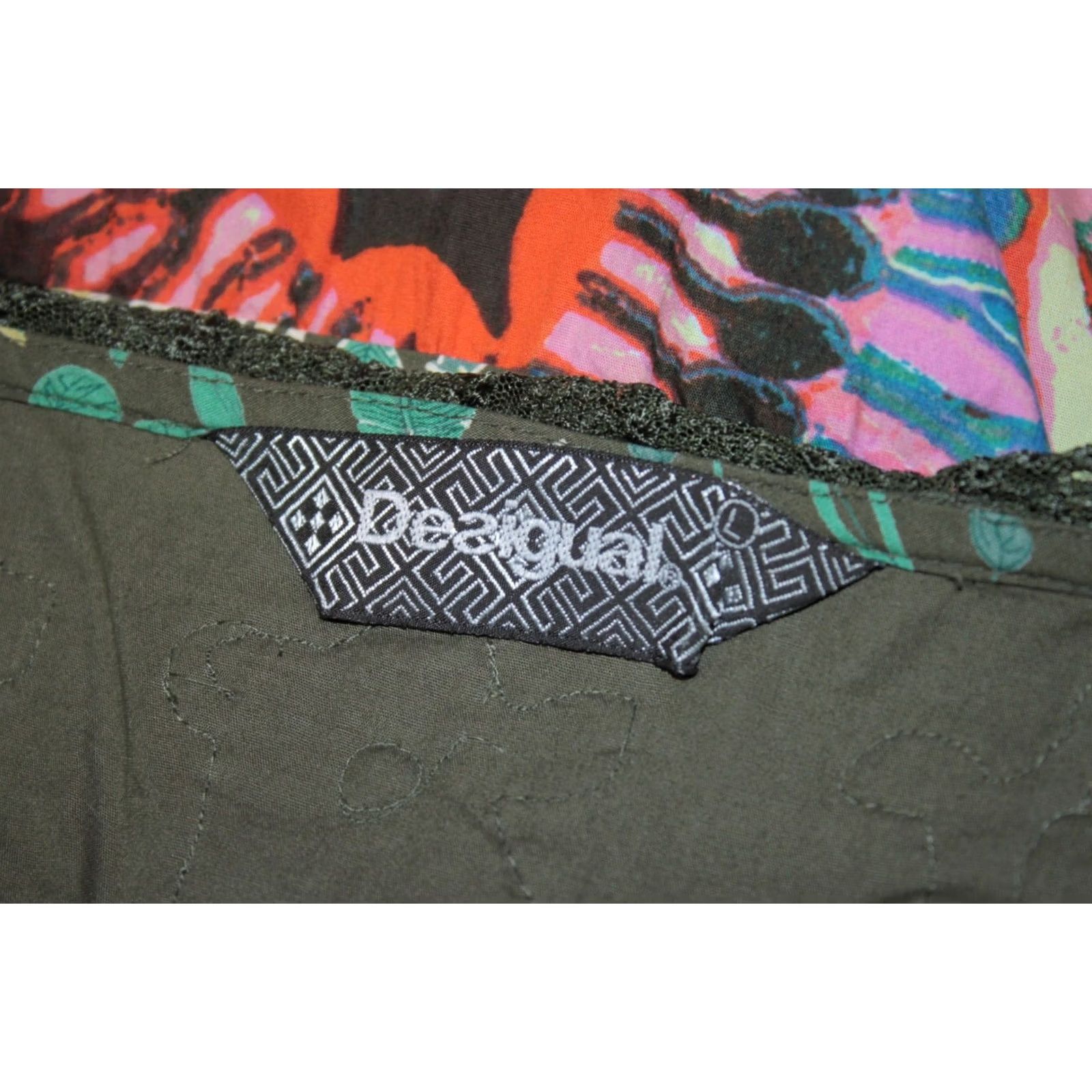 Desigual Desigual Dress Womens A-Line Size L Green Knee Length Desigual Womens Dress L Green Knee Length A-Line Dress Size L / US 10 / IT 46 - 4 Thumbnail