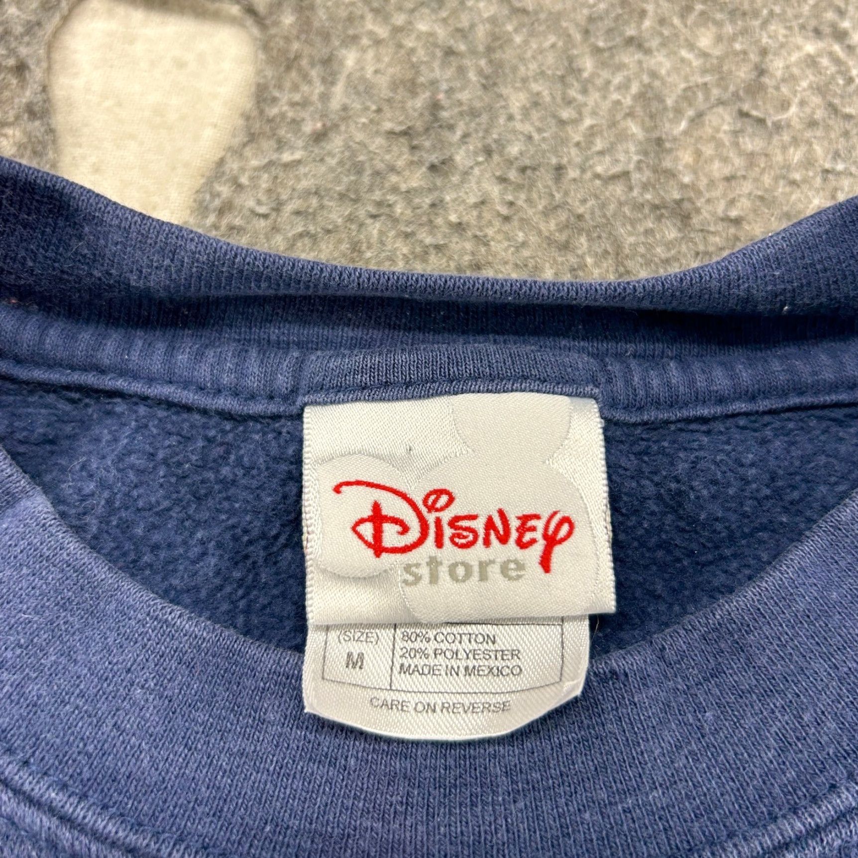 Disney VINTAGE Disney Sweatshirt Mens M Blue Navy Long Sleeve Crew Neck Graphic Print 90s Pullover Sweatshirt Size US M / EU 48-50 / 2 - 4 Thumbnail