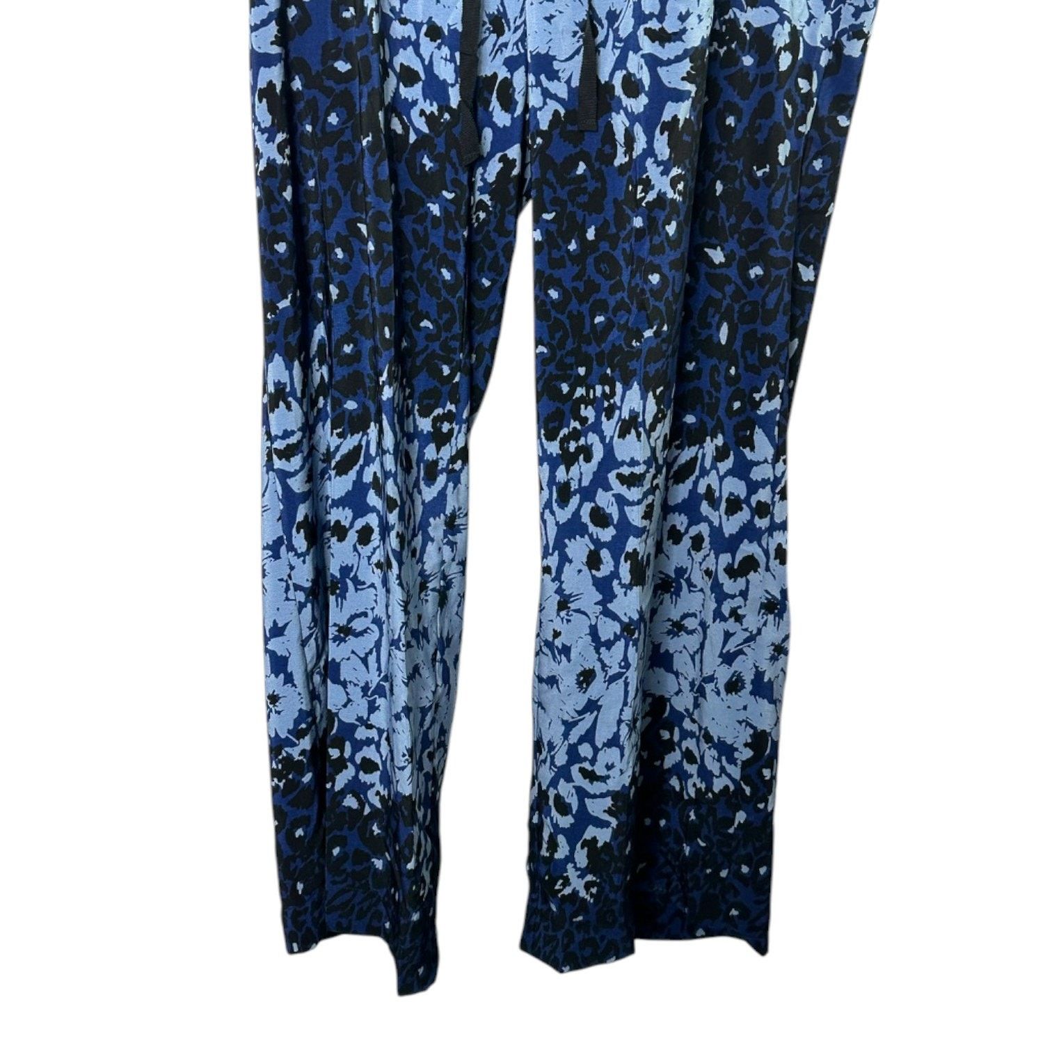 Jessica Simpson Jessica Simpson Blue Floral Wide Leg Palazzo Pants 1X New Size 42" / US 20 - 4 Thumbnail