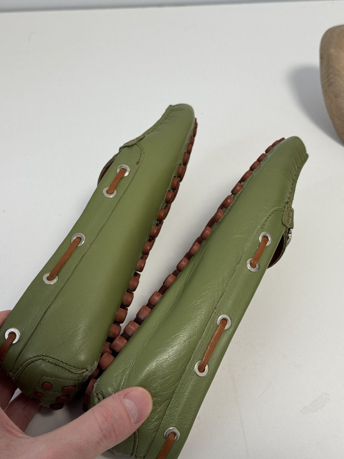 Missoni Missoni Women’s Leather Driving Loafers Green Zigzag 38 EU Size US 8 / IT 38 - 18 Thumbnail