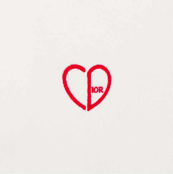Dior o1w1db10625 CD Heart Relaxed-Fit Hoodie in White Size US S / EU 44-46 / 1 - 3 Thumbnail