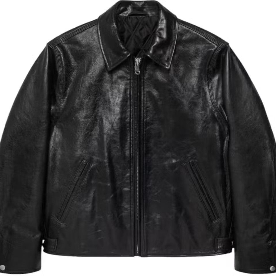 ジャケット・アウター stussy LEATHER FLIGHT JACKET Stussy Leather Flight Jacket Black - Wonder Jackets