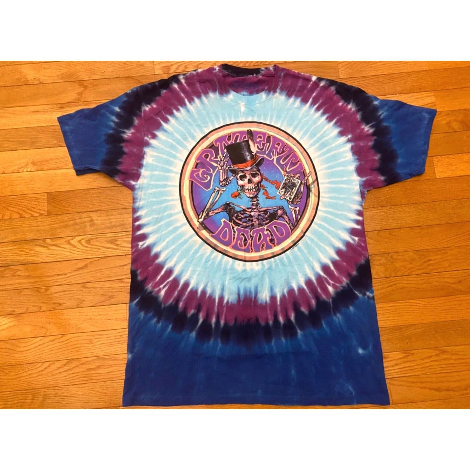 Liquid Blue VINTAGE Grateful Dead Queen of Spades Skeleton T Shirt SZ L 1999 GDP Concert Tour Size US L / EU 52-54 / 3 - 2 Thumbnail