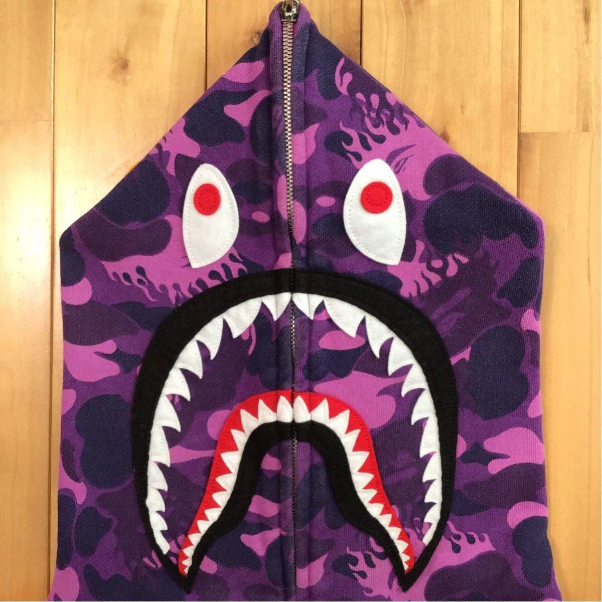 Bape × Nigo Fire Camo Shark Full Zip Hoodie a bathing ape flame NIGO Size US XL / EU 56 / 4 - 3 Thumbnail