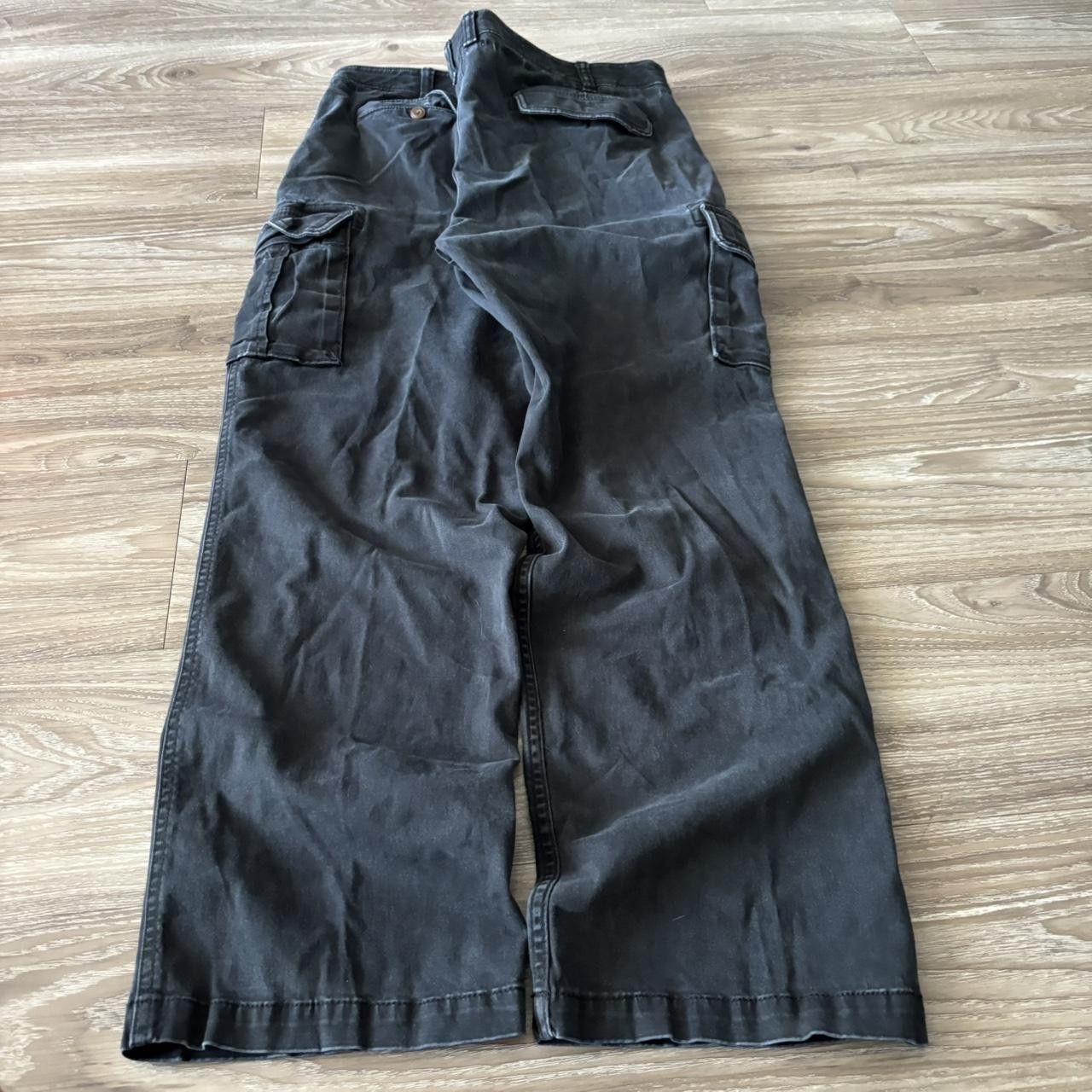 Japanese Brand Crazy Vintage Y2K/2000s Grunge Black Skater Cargo Pants! 42x29 Size US 42 / EU 58 - 4 Thumbnail
