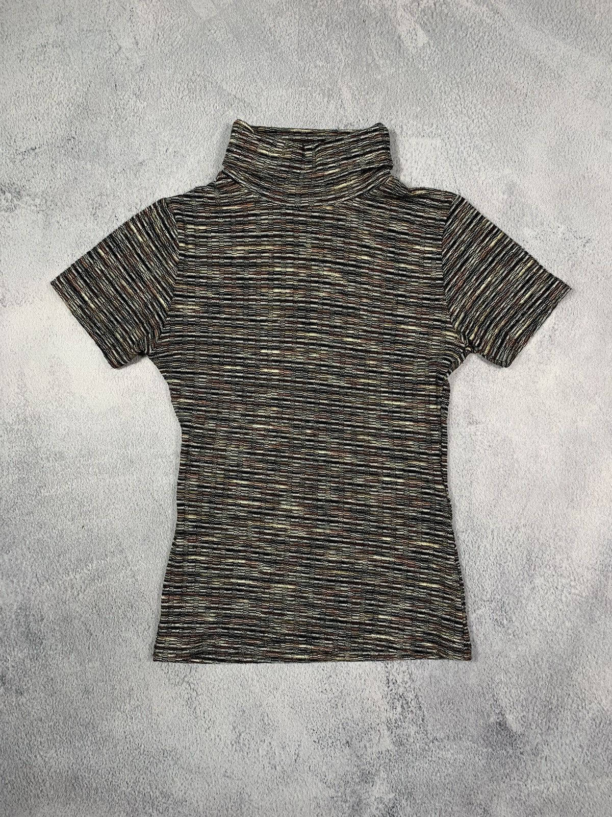 Vintage Y2K Japanese short sleeve turtleneck sweater size M