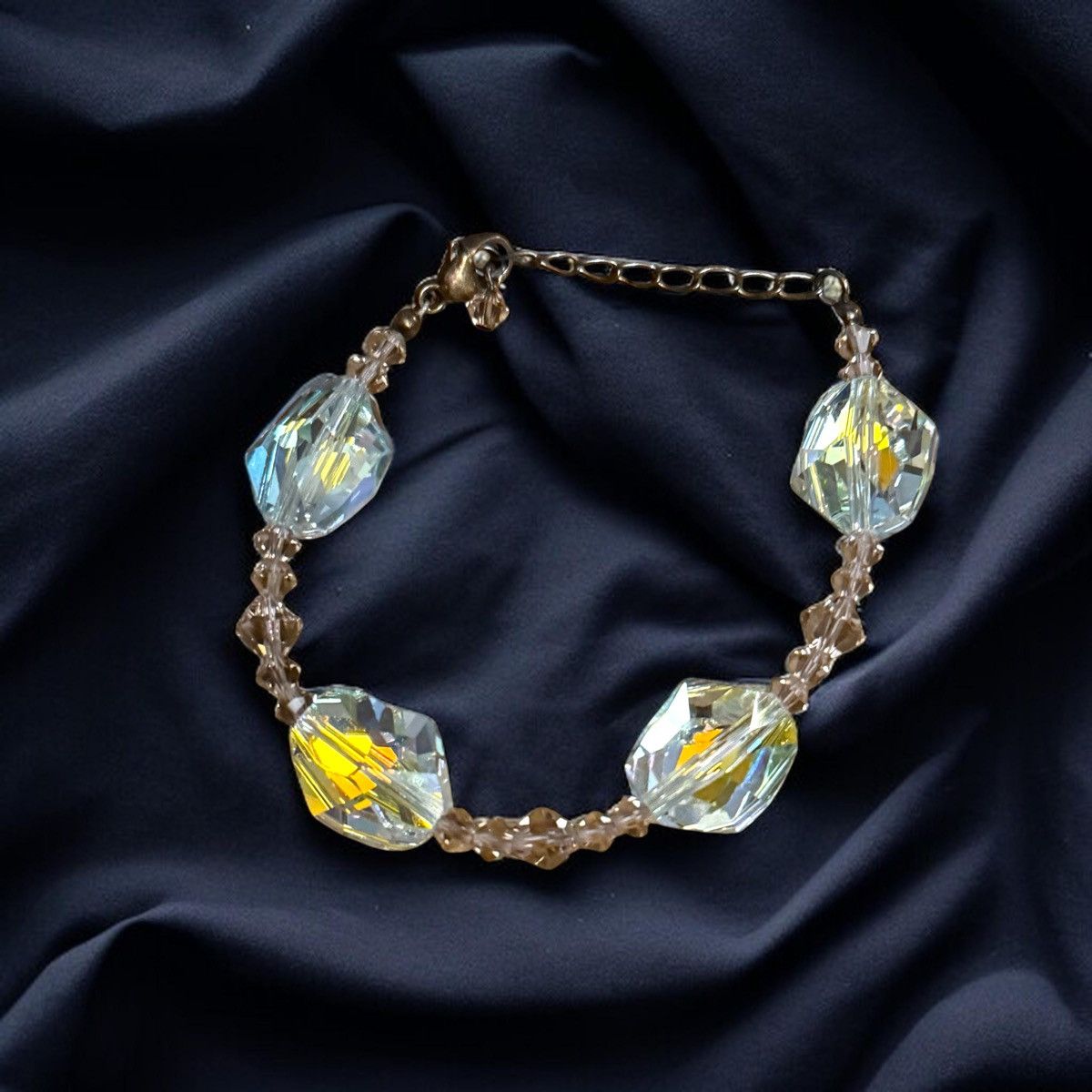 Other Vintage aurora borealis crystal bead bracelet Size ONE SIZE - 1 Thumbnail