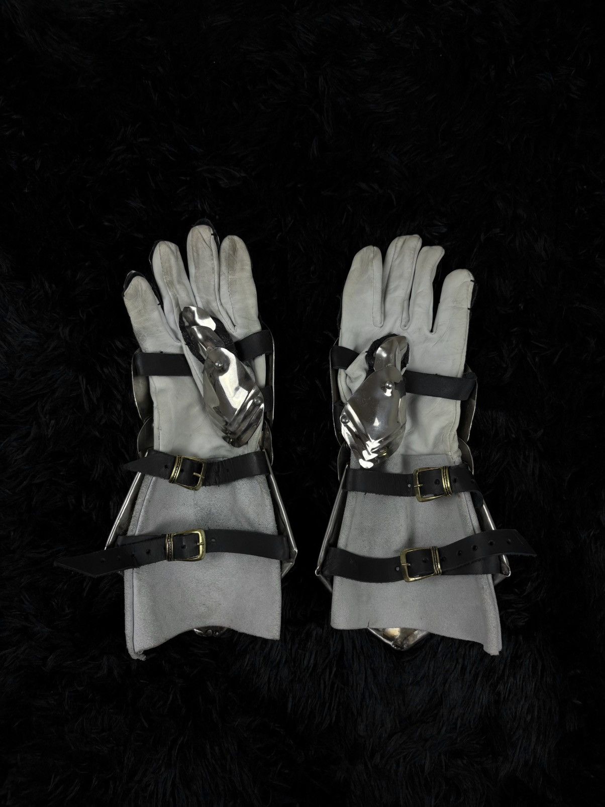 Handmade Handmade Knight Metal Armor Gauntleta Gloves Size ONE SIZE - 7 Thumbnail