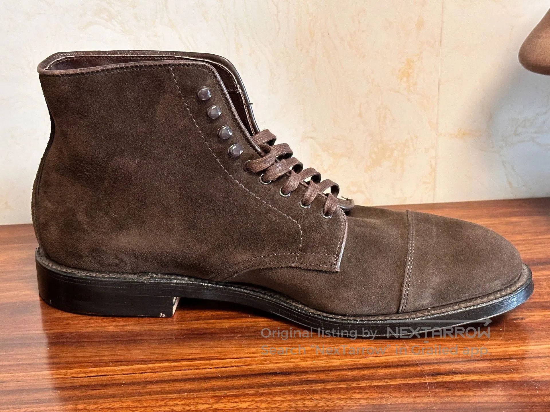 Alden Alden Suede Captoe Clint Boot Brogue. Size US 9.5 / EU 42-43 - 4 Thumbnail