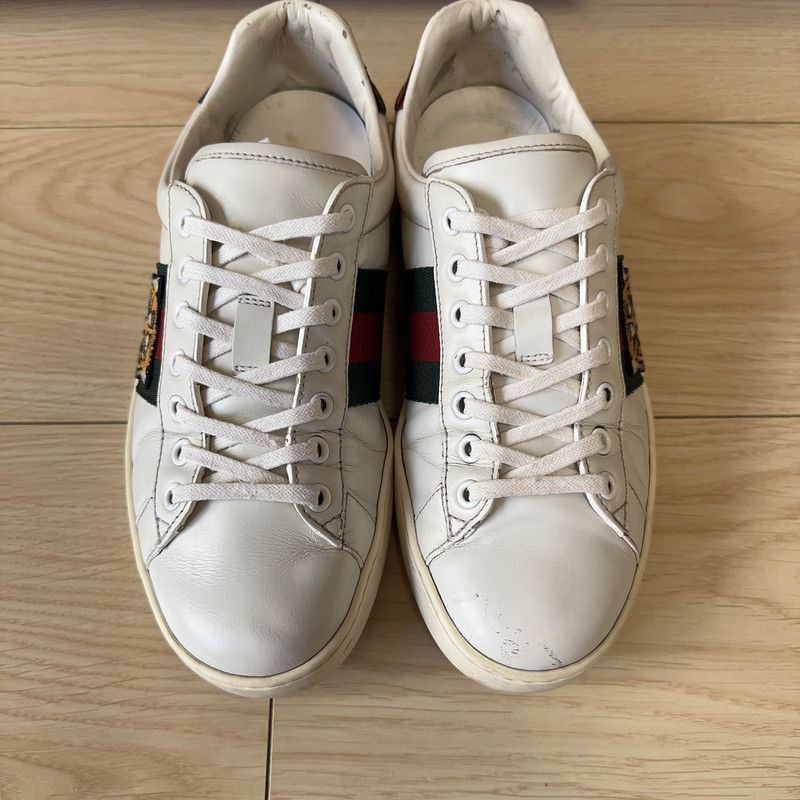Gucci Gucci Ace Tiger Embroidered Low-Top Sneakers -2508 Size US 7.5 / EU 40-41 - 2 Thumbnail