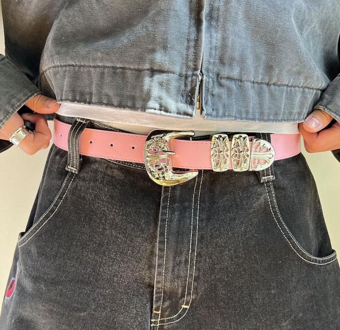 Cowboy Equipment × Vintage vintage buckle pink american western design belt Size ONE SIZE - 3 Thumbnail