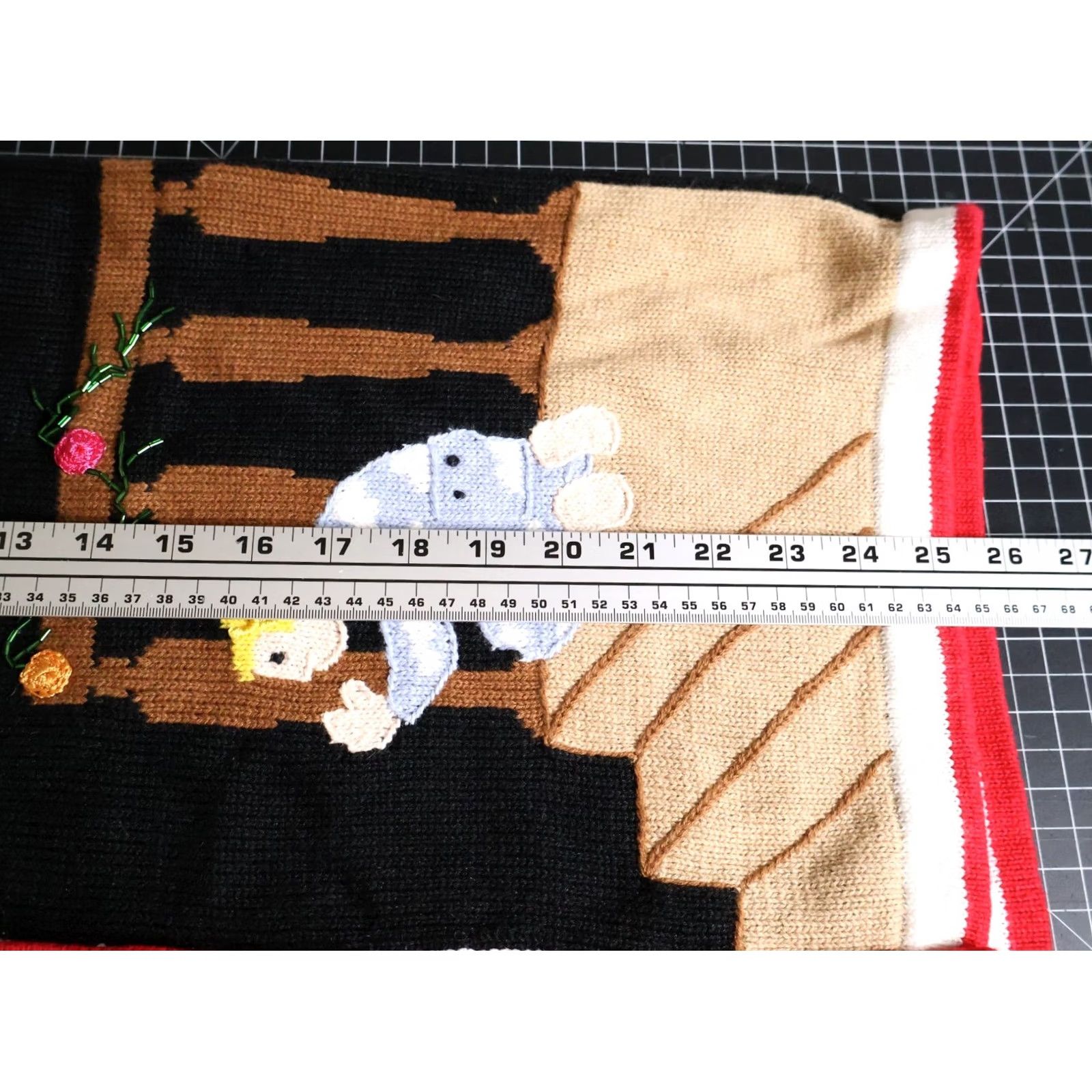 Vintage VINTAGE Storybook Knits Cardigan Sweater Women's Large Black Christmas 90s VTG Christmas motif chunky-knit Size L / US 10 / IT 46 - 6 Thumbnail