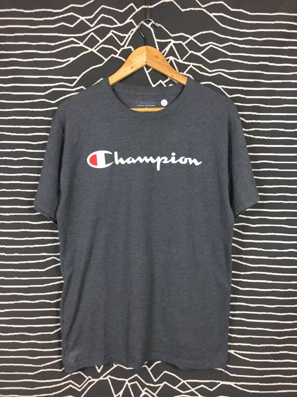 Champion × Vintage Vtg Champion Authentic Athleticwear Spell Out Logo Tee Size US M / EU 48-50 / 2 - 2 Thumbnail