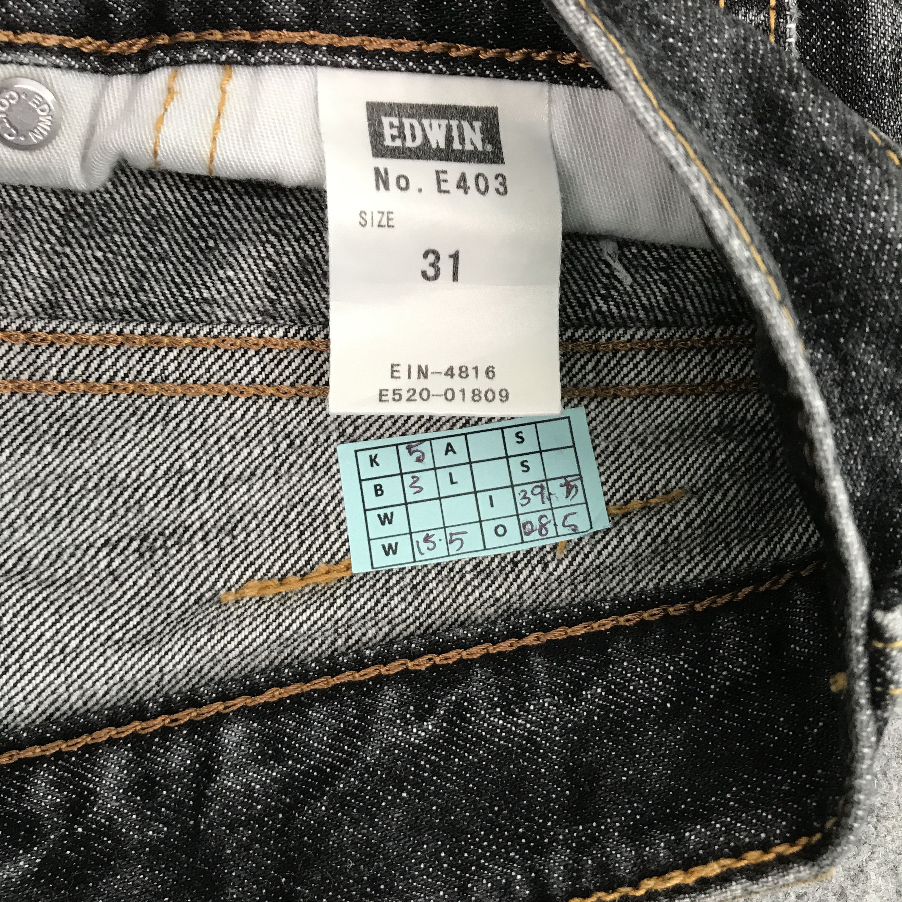 Edwin × Japanese Brand BLACK DENIM EDWIN DISTRESSED PUNK STYLE JEANS Size US 31 - 14 Thumbnail