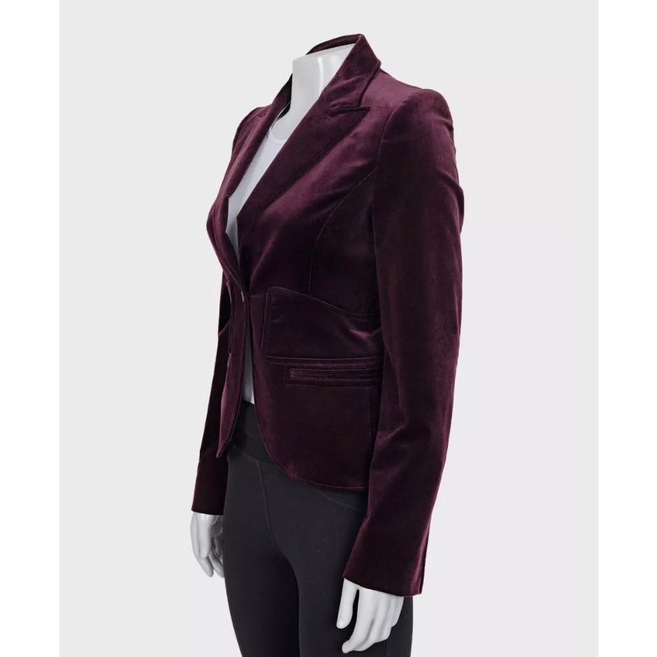 Gucci Gucci Purple Velvet Fitted Jacket - Italian Size 38/XS Size XS / US 0-2 / IT 36-38 - 2 Thumbnail