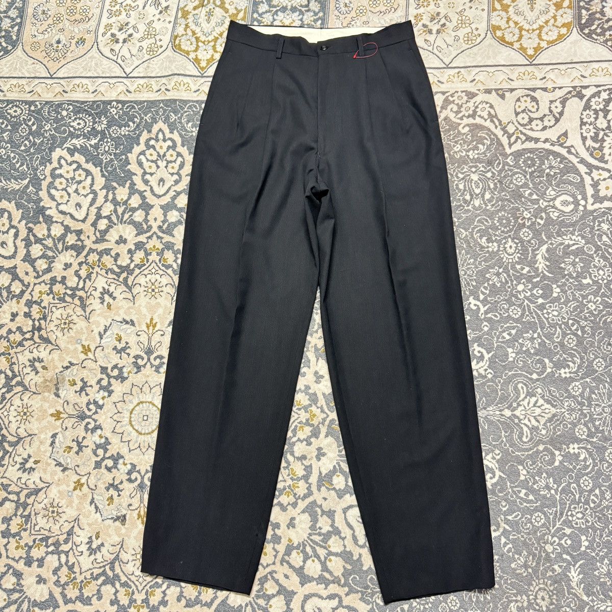 Giuliano Fujiwara Giuliano Fujiwara Wool Pleated Pants Black Size US 31 - 21 Thumbnail