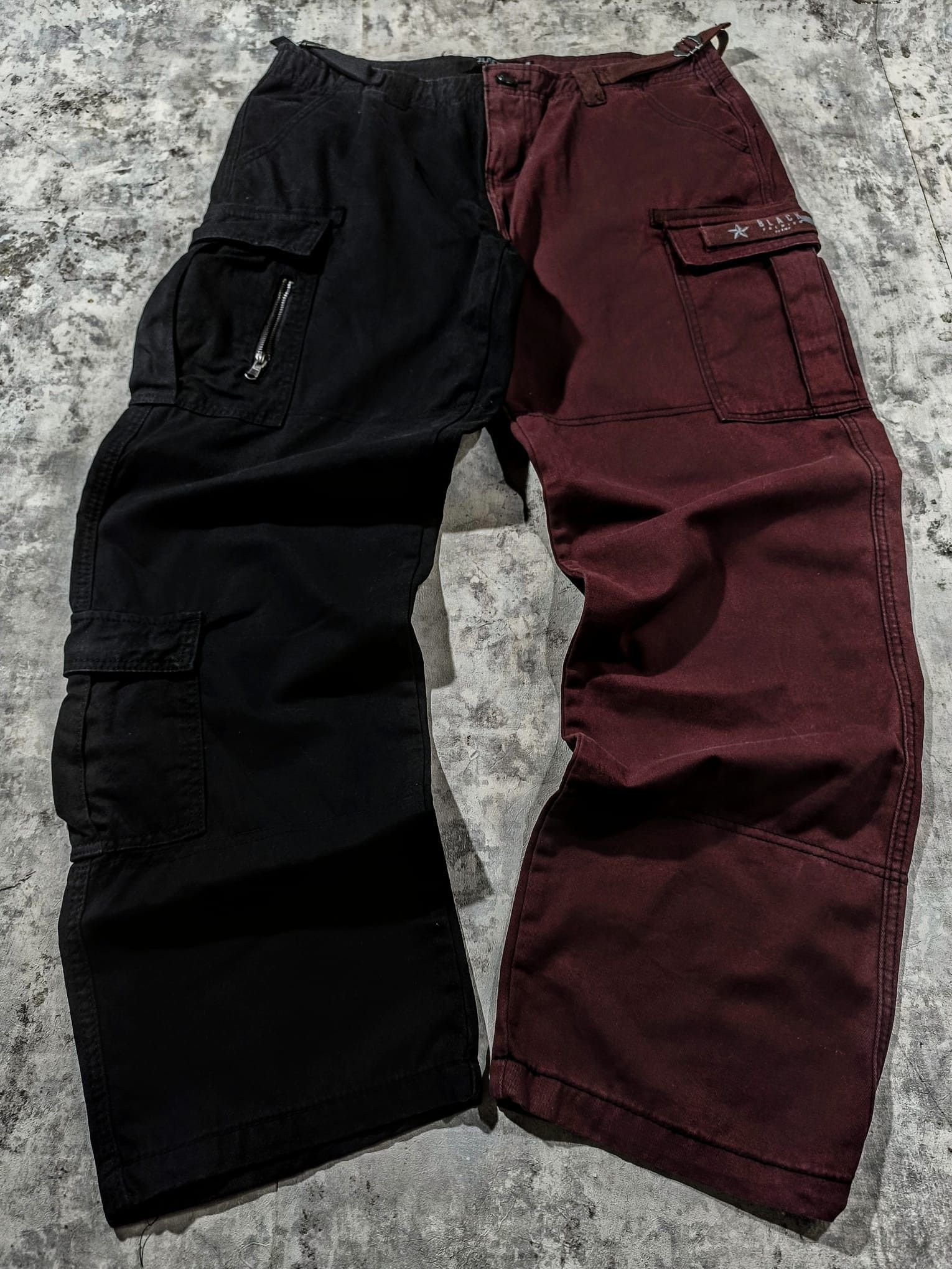 Japanese Brand Army Vintage Dual-Coloured Cargo Pants Japan Number9 Opium Size US 33 - 1 Thumbnail