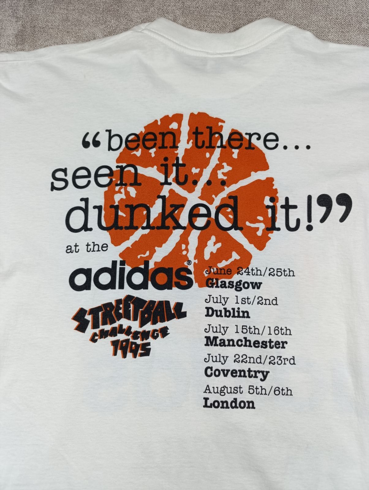 Adidas ADIDAS STREETBALL CHALLENGE 1995 VINTAGE BIG LOGO SHIRT Size US XL / EU 56 / 4 - 18 Thumbnail