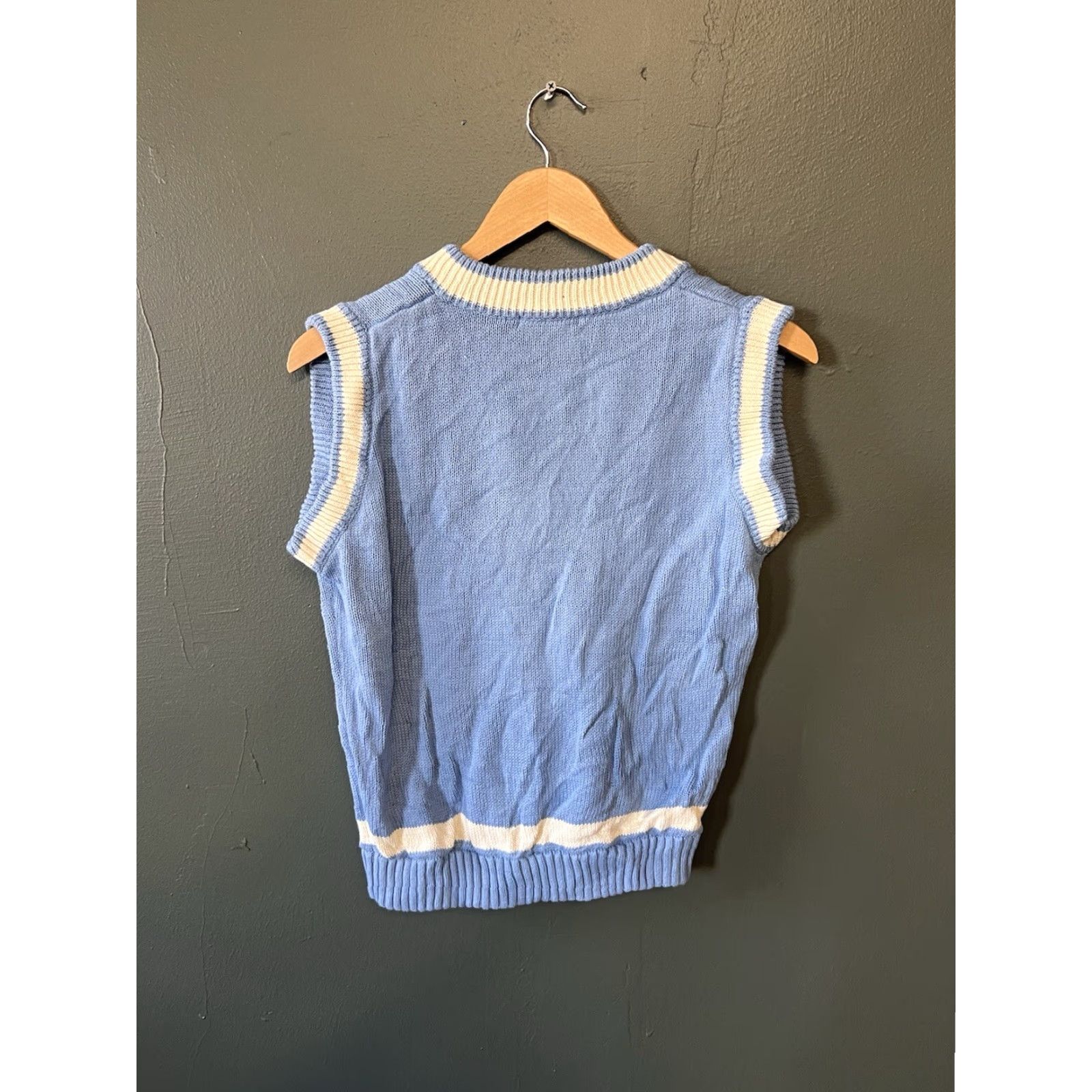 Brandy Melville Brandy Melville Womens Vest Knitted Sleeveless Blue Sweater Size ONE SIZE - 2 Thumbnail