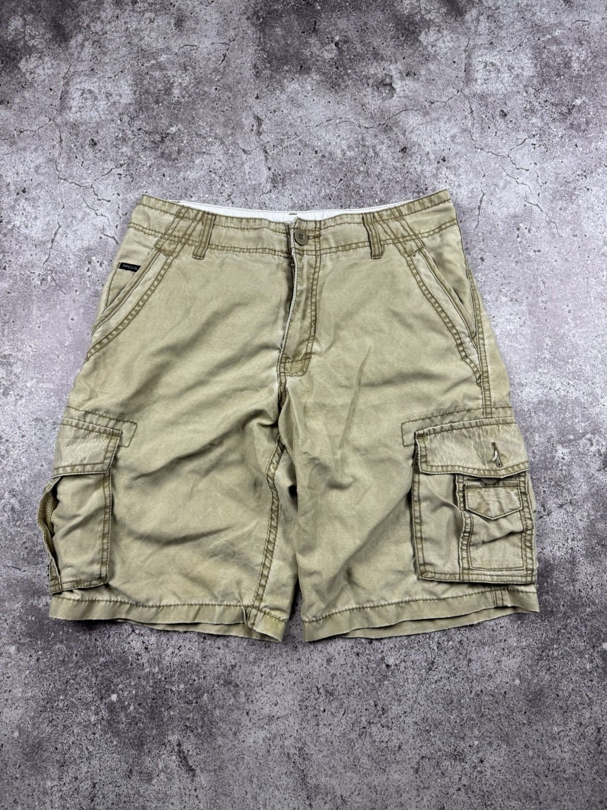 Rip Curl Vintage 00s Rip Curl Baggy Cargo Surf Shorts Y2K Surf Size US 32 / EU 48 - 1 Thumbnail