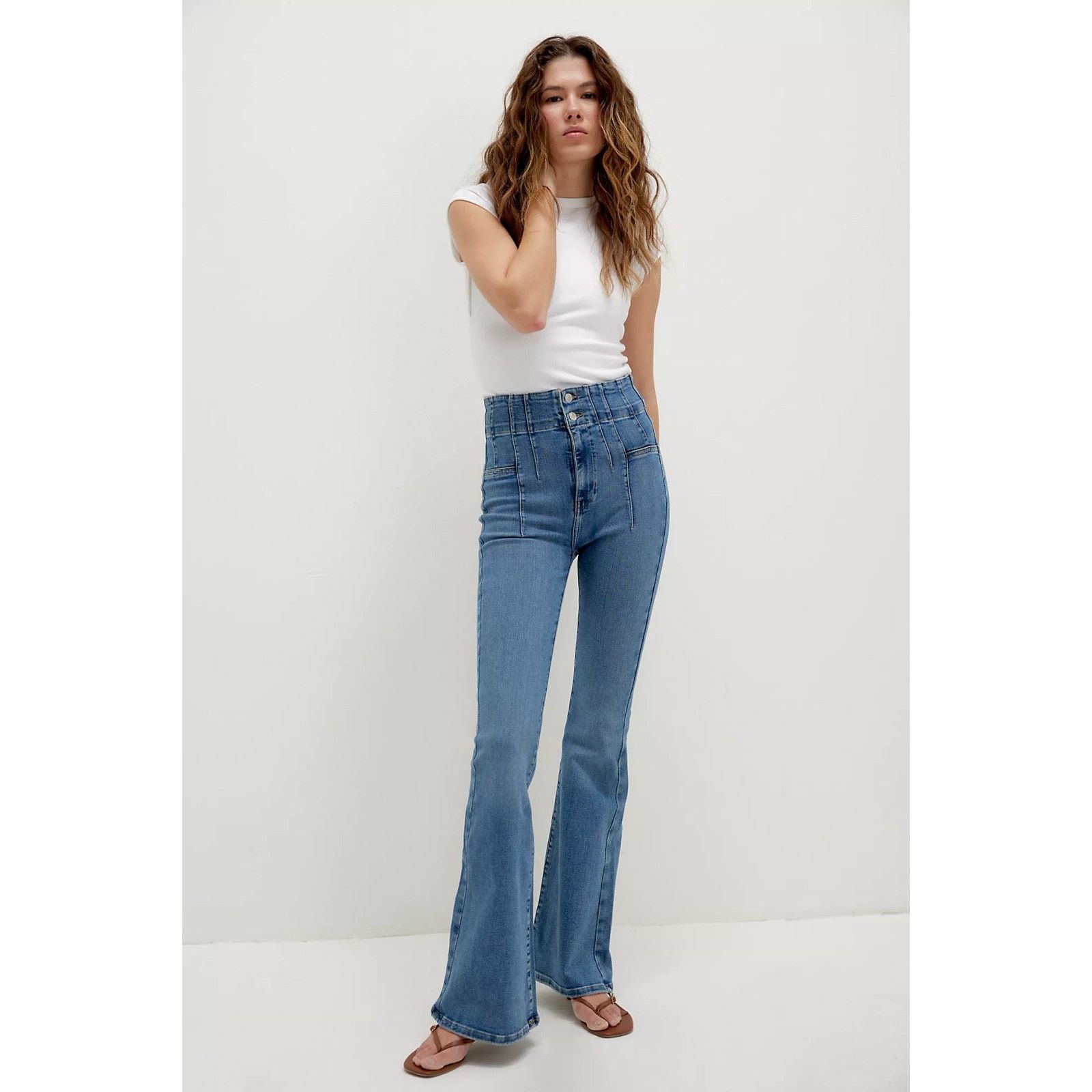 Free People We the Free Jayde Flare Ultra High Rise 32