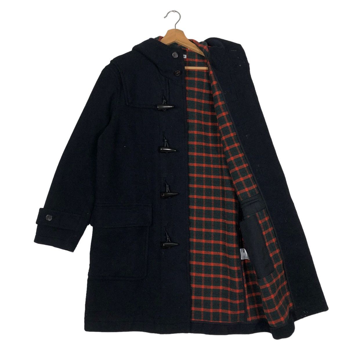 Japanese Brand 🔥Long Wool Duffle Jacket J.W.Anderson Japan Tartan Design Size US M / EU 48-50 / 2 - 9 Thumbnail