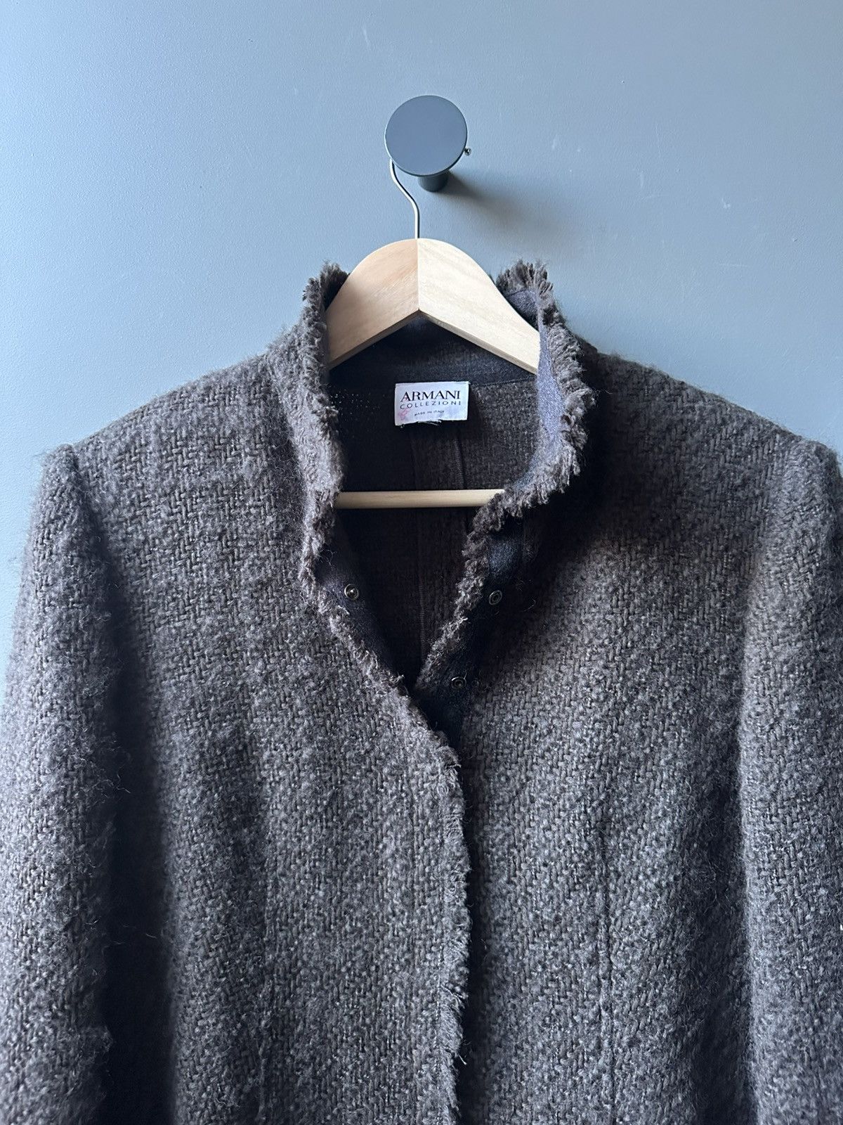 Armani Collezioni Armani Collezioni Knit Blazer Jacket Italy Size L / US 10 / IT 46 - 2 Thumbnail