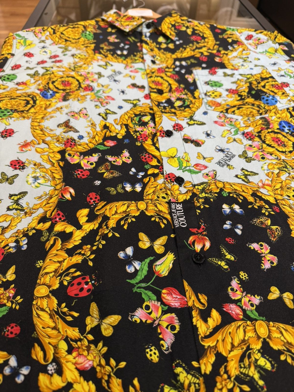 Versace Versace Jeans Couture Baroque & Ladybug Button Up Shirt Size US M / EU 48-50 / 2 - 7 Thumbnail