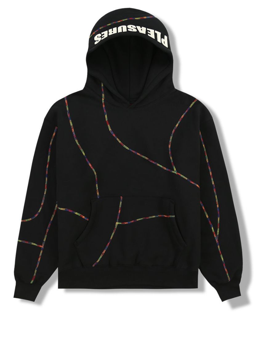 image of Pleasures Vein Hoodie in Black, Men's (Size Small)