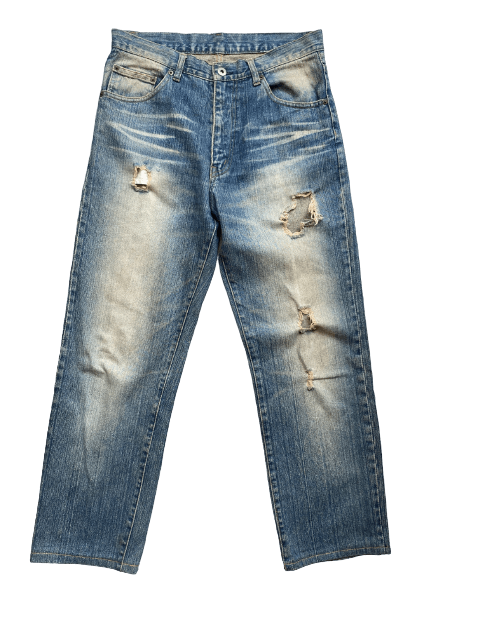 14th Addiction × If Six Was Nine Distressed Ripped Japanese Brand Denim Size US 31 - 1 Thumbnail