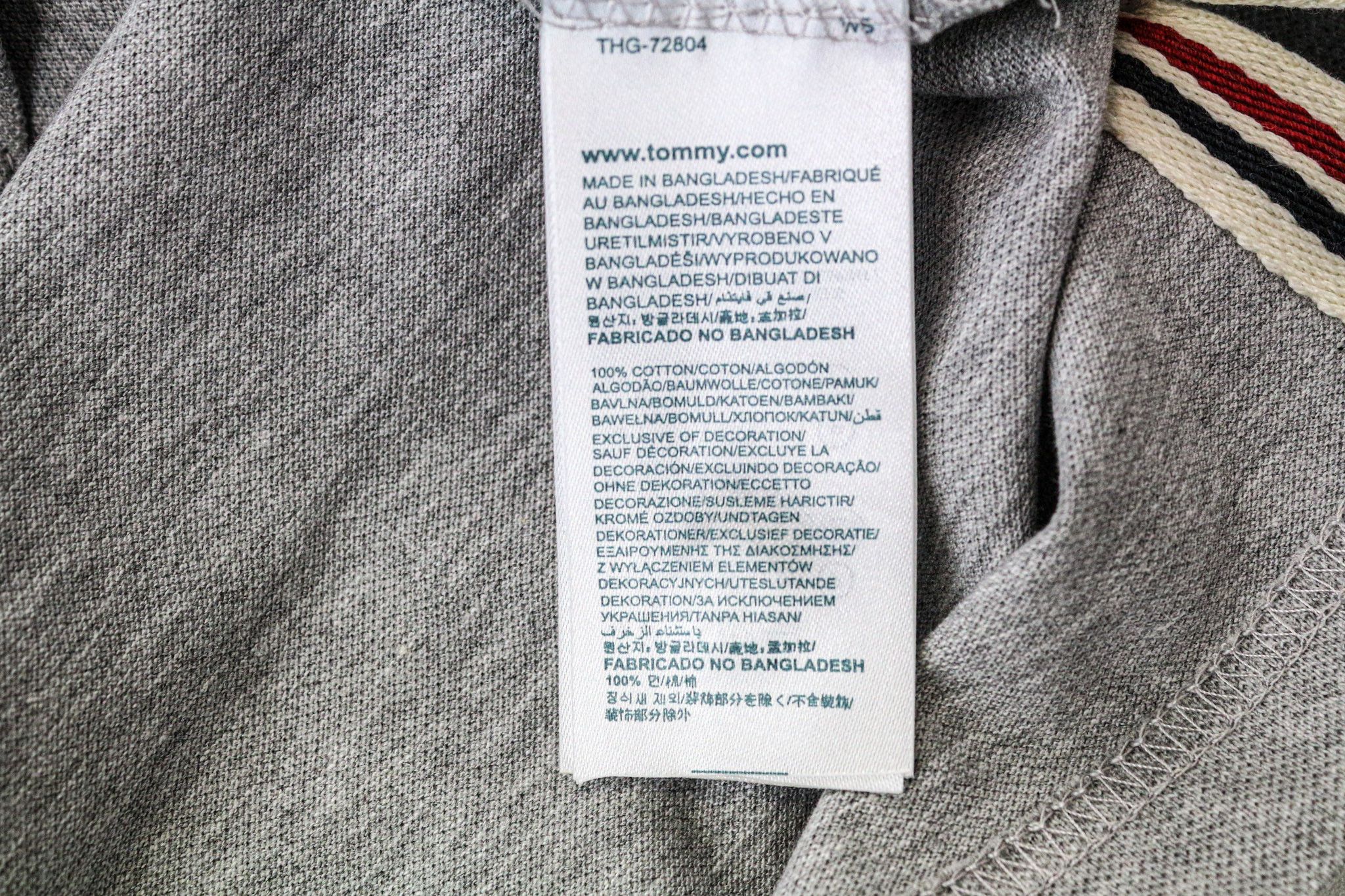 Tommy Hilfiger 2XL Grey Cotton Logo Polo T-Shirt 76251 Size US XXL / EU 58 / 5 - 6 Thumbnail