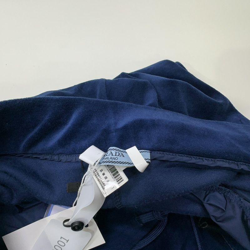 Prada PRADA Velvet Logo Long Pants in Blue-2506 Size US 30 / EU 46 - 8 Thumbnail