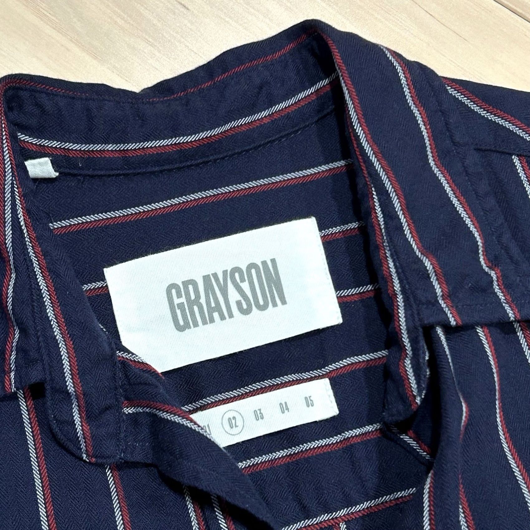 Vintage Grayson Button-Up Shirt Striped Long Sleeve Women’s S Blue Knit 100% Cotton Relaxed Casual Workwear Urban Fashion Modern 02 Small Size S / US 4 / IT 40 - 3 Thumbnail