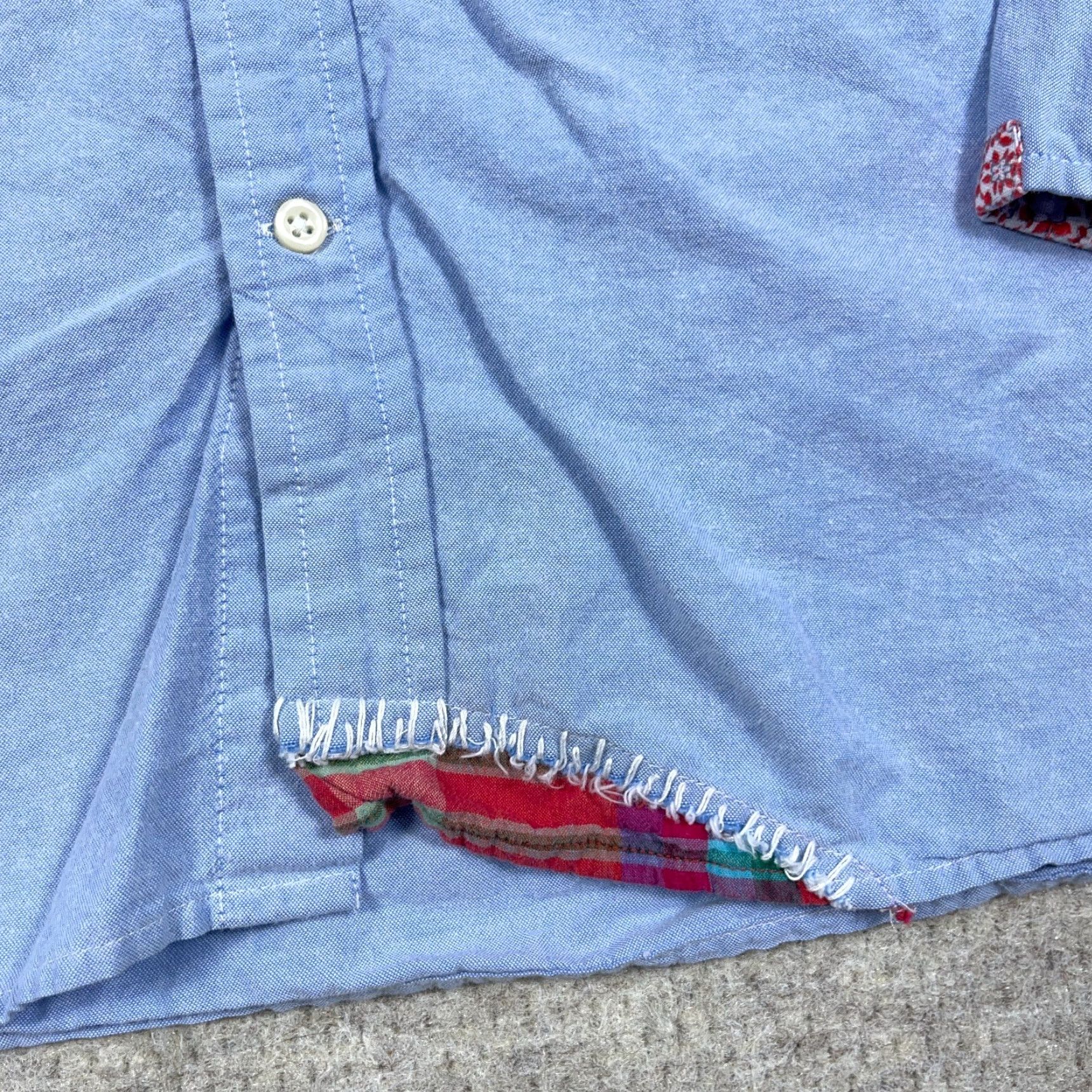 Polo Ralph Lauren VINTAGE Polo Ralph Lauren Shirt Men Small 14 Blue Button Up Patch Work Embroidered Faded Size US S / EU 44-46 / 1 - 4 Thumbnail