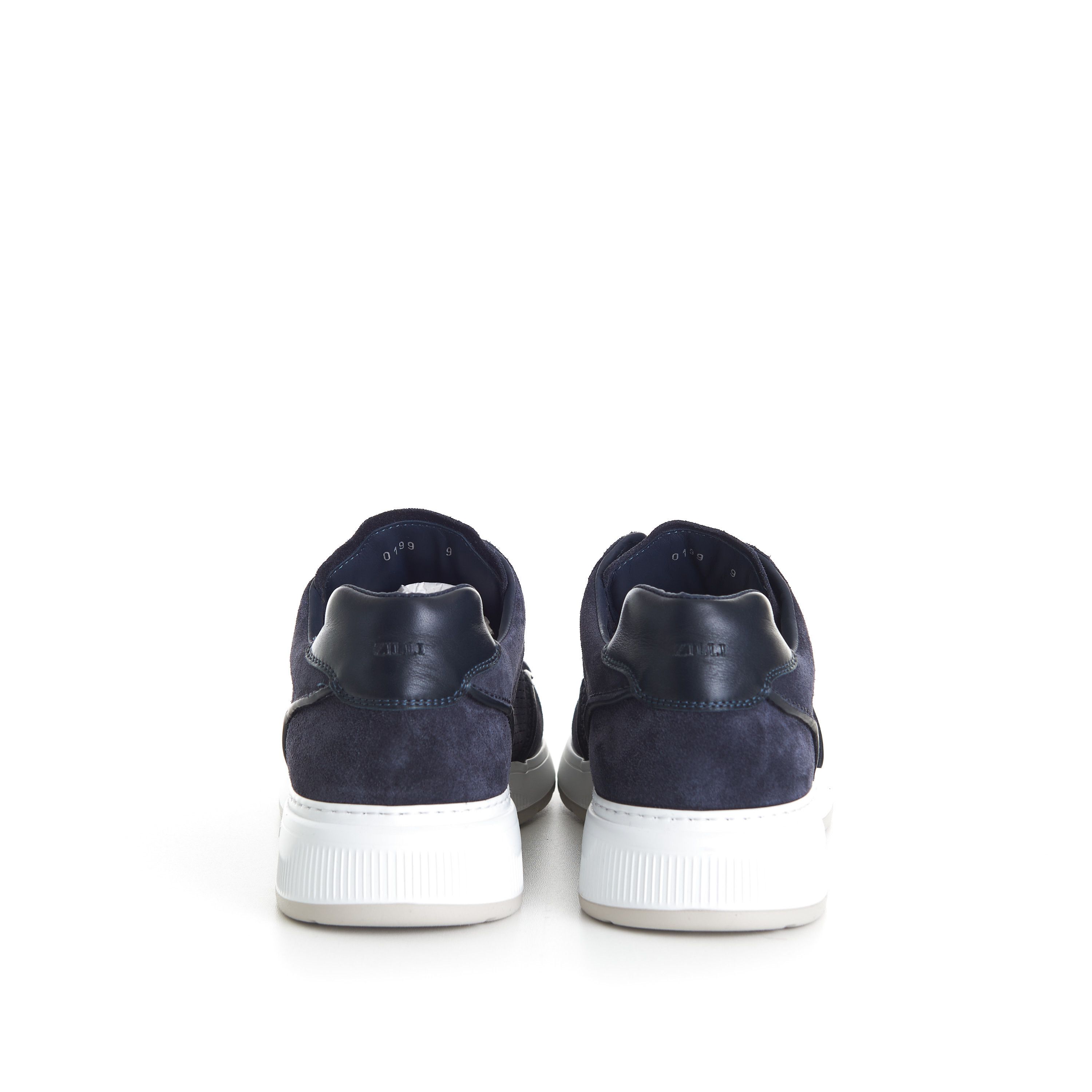 Zilli Dark Navy Perforated Sneakers Size US 8.5 / EU 41-42 - 6 Thumbnail