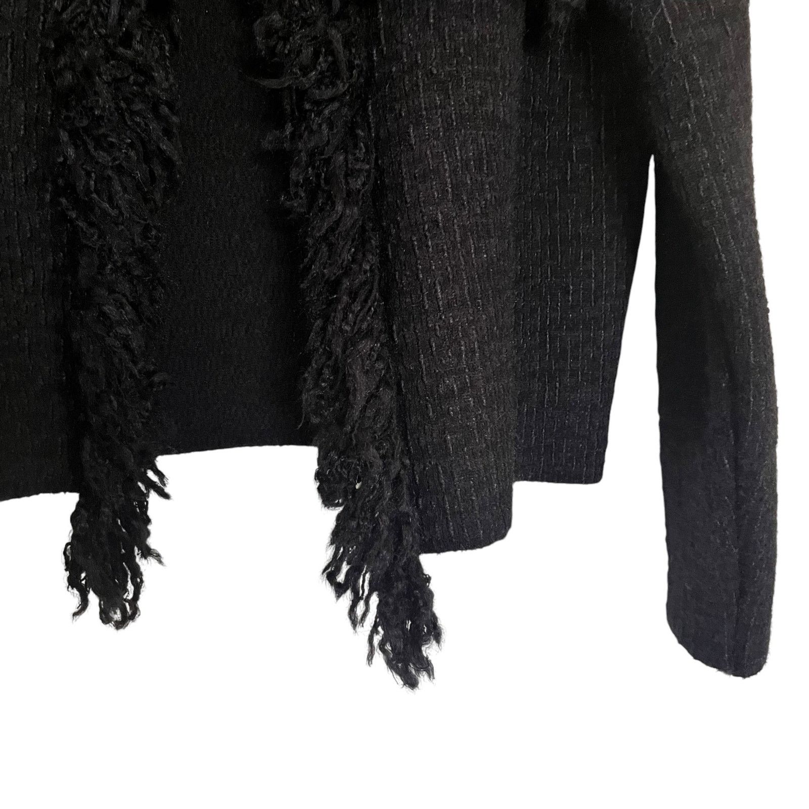 Allsaints All Saints Ashley Black Tassel Wool Jacket Size Medium Size M / US 6-8 / IT 42-44 - 3 Thumbnail