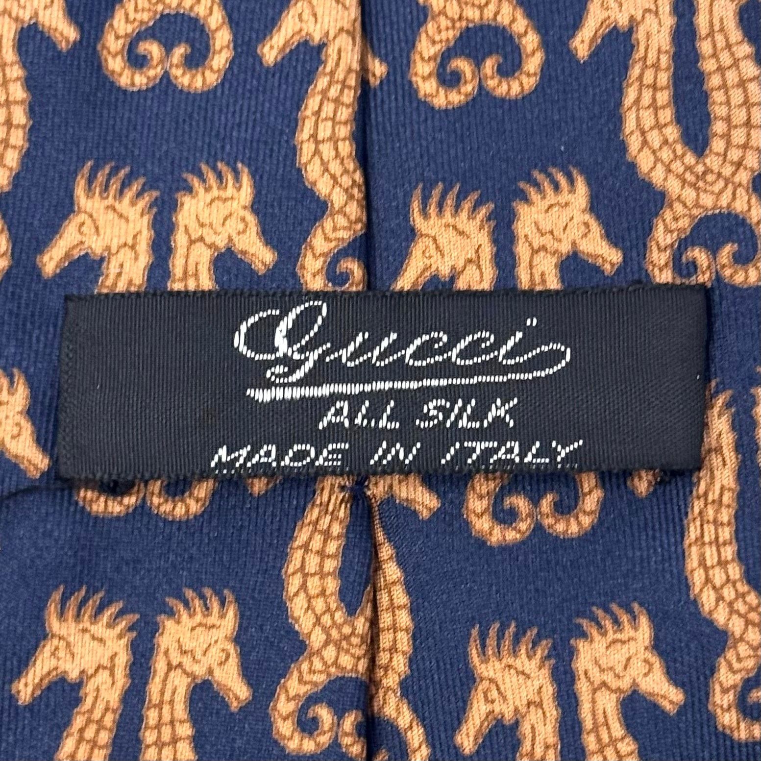 Gucci Gucci Seahorse Pattern Tie Size ONE SIZE - 12 Thumbnail