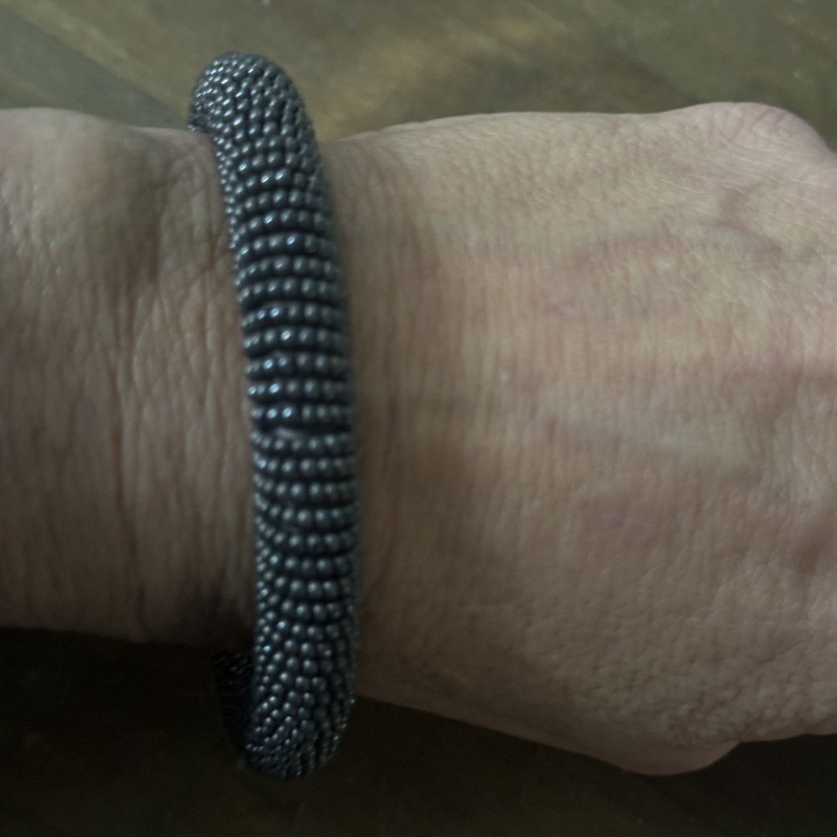 Other Dark silver beaded bangle bracelet Size ONE SIZE - 4 Thumbnail