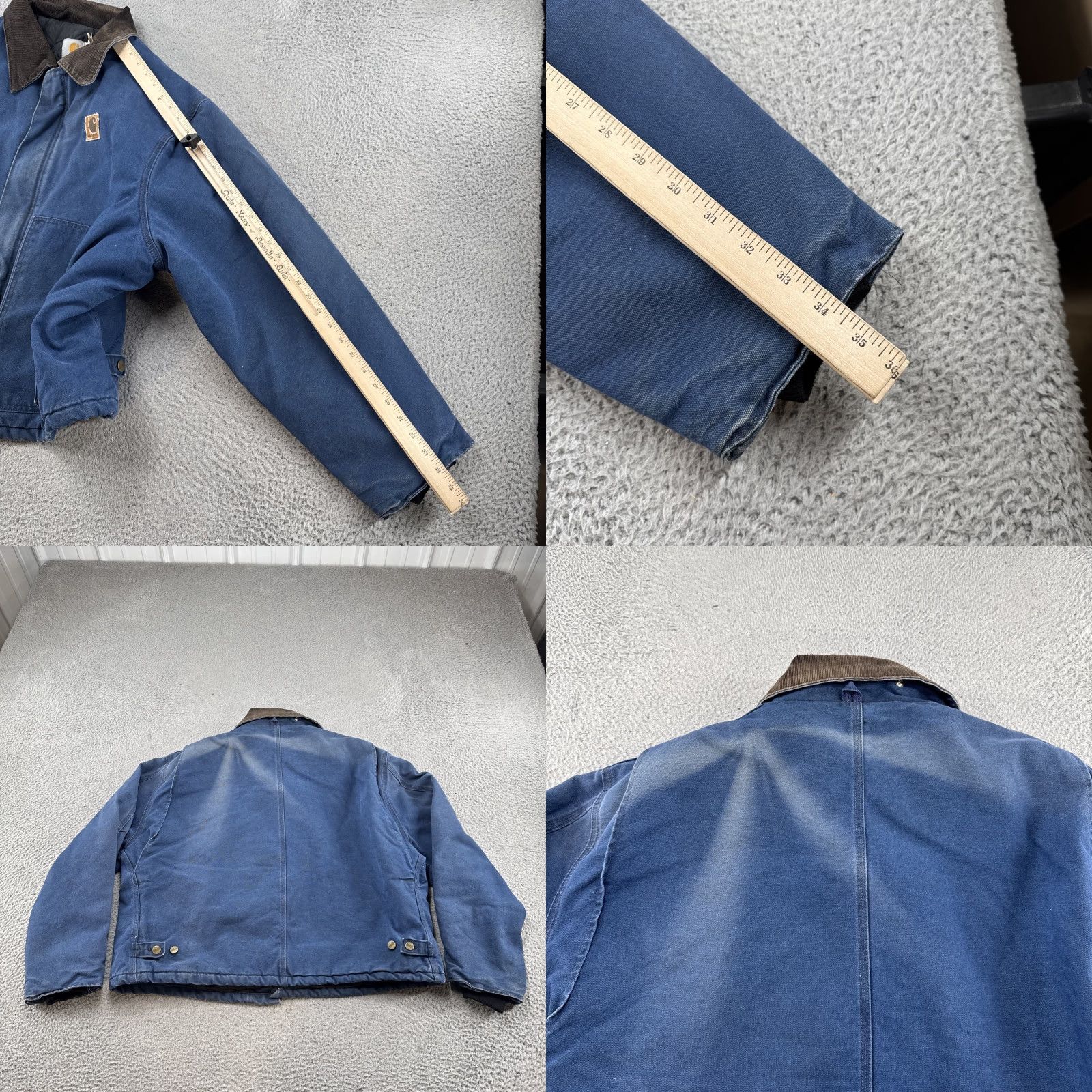Carhartt VINTAGE Carhartt Jacket Mens 2XL Quilt Lined Canvas Blue USA Made J22 BLU RARE Size US XXL / EU 58 / 5 - 8 Thumbnail
