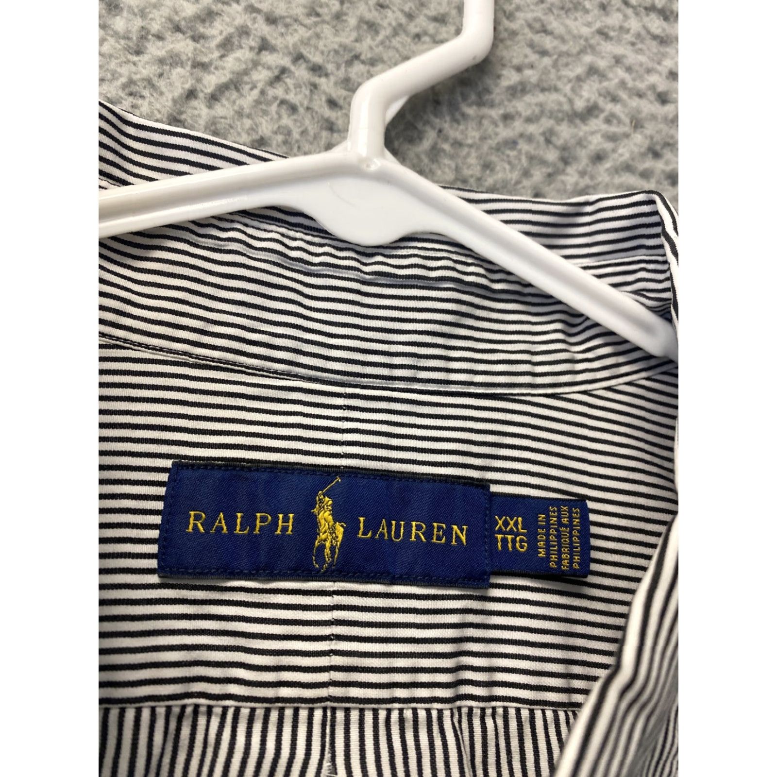 Ralph Lauren Ralph Lauren Shirt Men XXL Button-Up Cotton Striped Casual 2XL Black Pony Logo Regular Fit Size US XXL / EU 58 / 5 - 4 Thumbnail